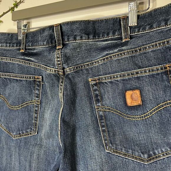 Carhartt Men's Dark Blue Loose Straight Leg Jeans Size 38 - Picture 2 of 7